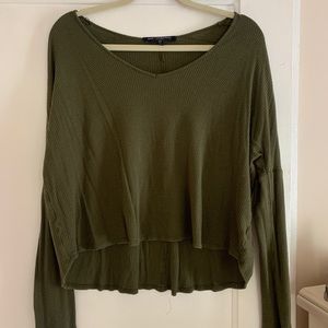 pacsun olive green long sleeve top